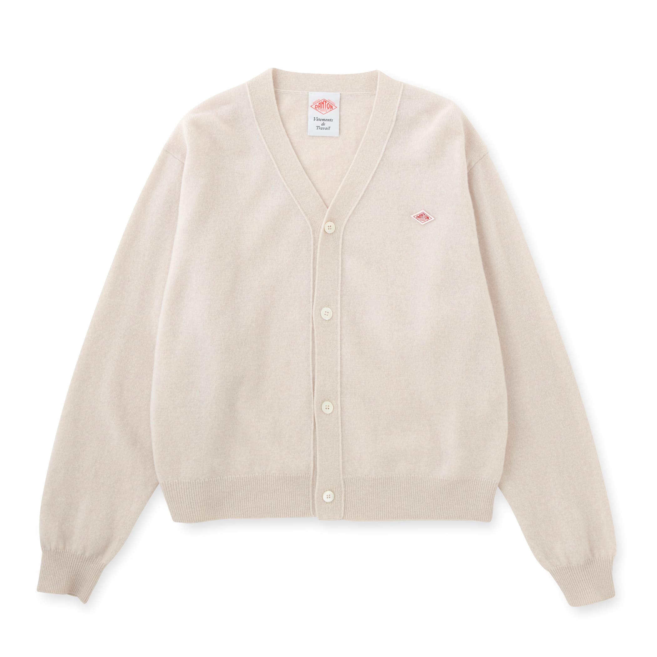 DANTON WOMEN'S LAMBSWOOL V-NECK KNIT CARDIGAN