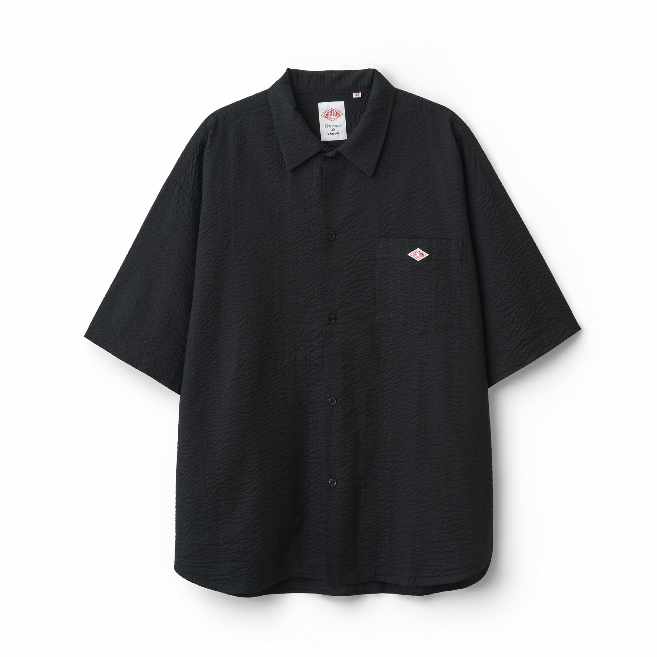 DANTON Men's Seersucker Short Sleeve Work Shirt