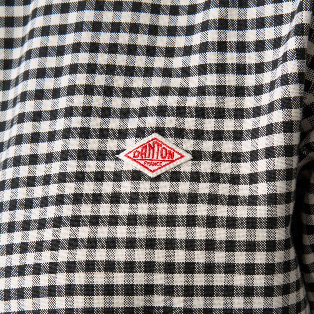 Women's Oxford Band Collar Shirt Pattern