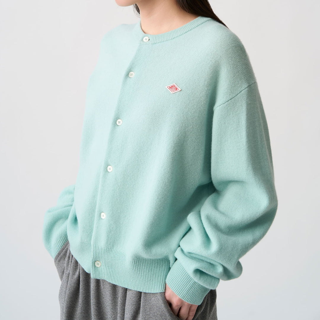 Women's Lambswool Crew Neck Knit Cardigan