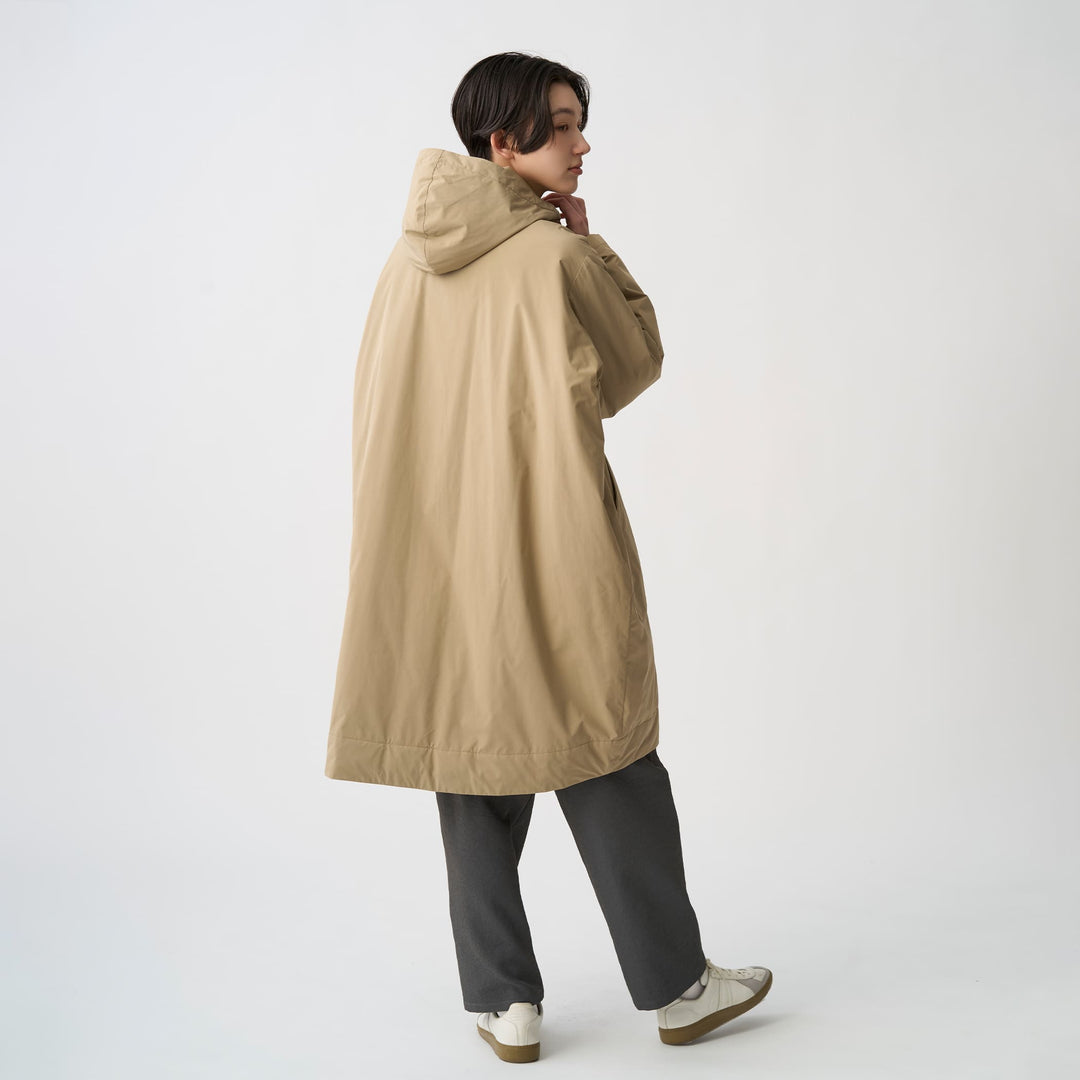 Women's  Peach Taffeta Insulation Hooded Coat