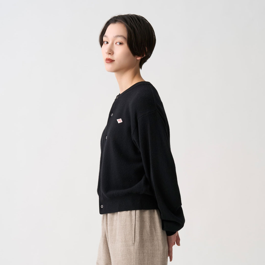 Women's Lambswool Crew Neck Knit Cardigan