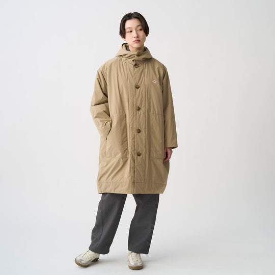 Women's  Peach Taffeta Insulation Hooded Coat