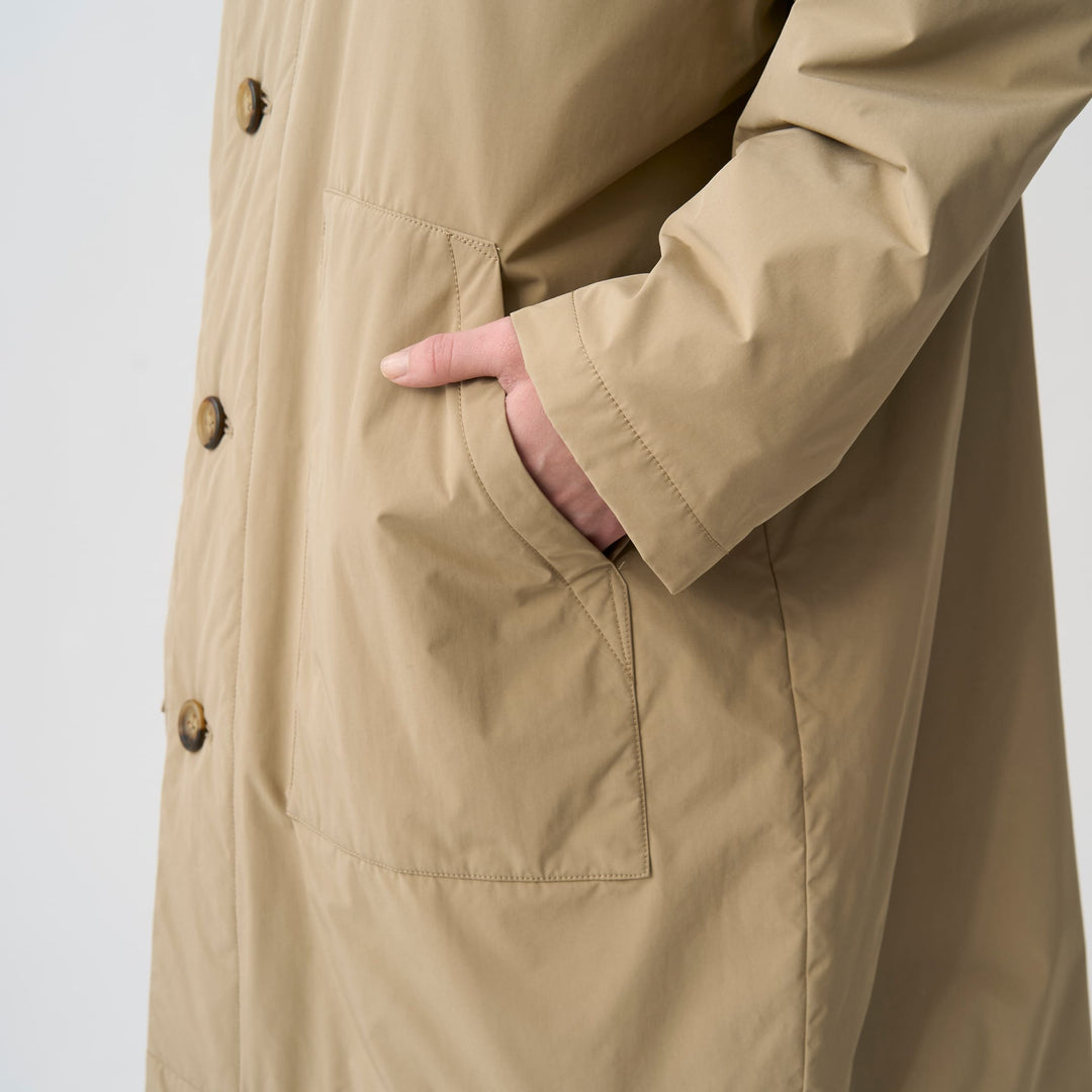 Women's  Peach Taffeta Insulation Hooded Coat