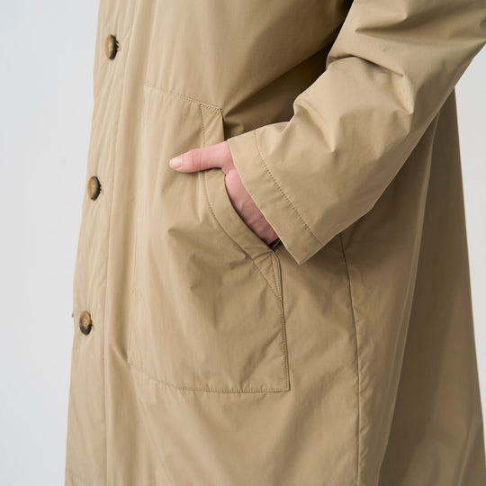 Women's  Peach Taffeta Insulation Hooded Coat