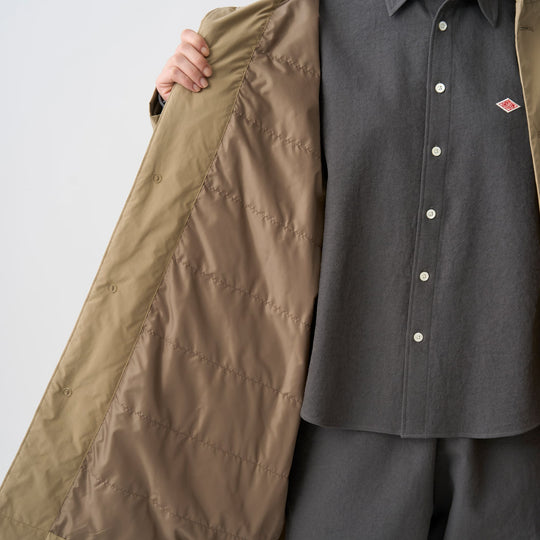 Women's  Peach Taffeta Insulation Hooded Coat