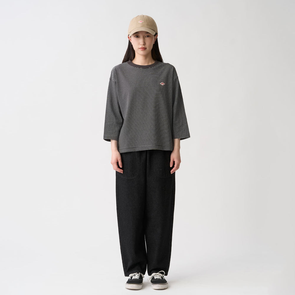 Women’s Black Denim Easy Pants