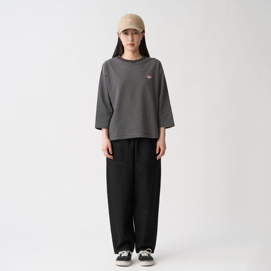 Women’s Black Denim Easy Pants