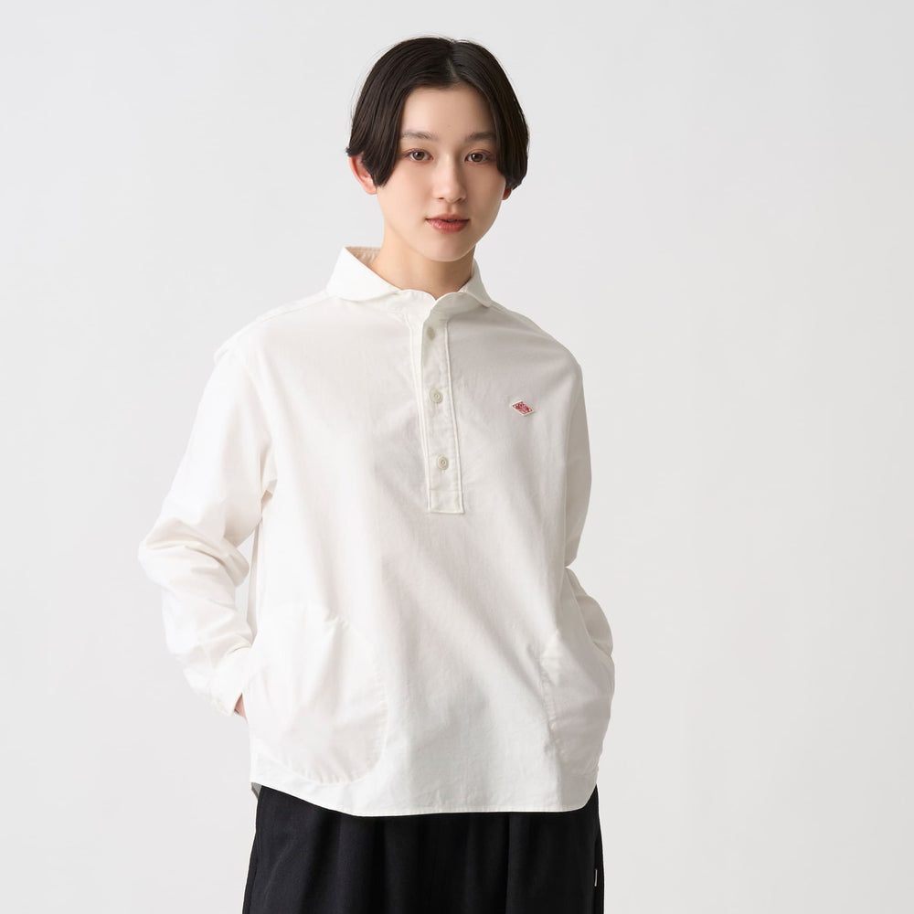 Women's Oxford Round Collar Pullover Shirt