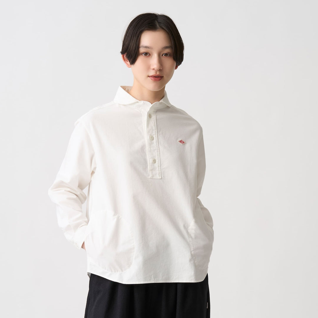 Women's Oxford Round Collar Pullover Shirt