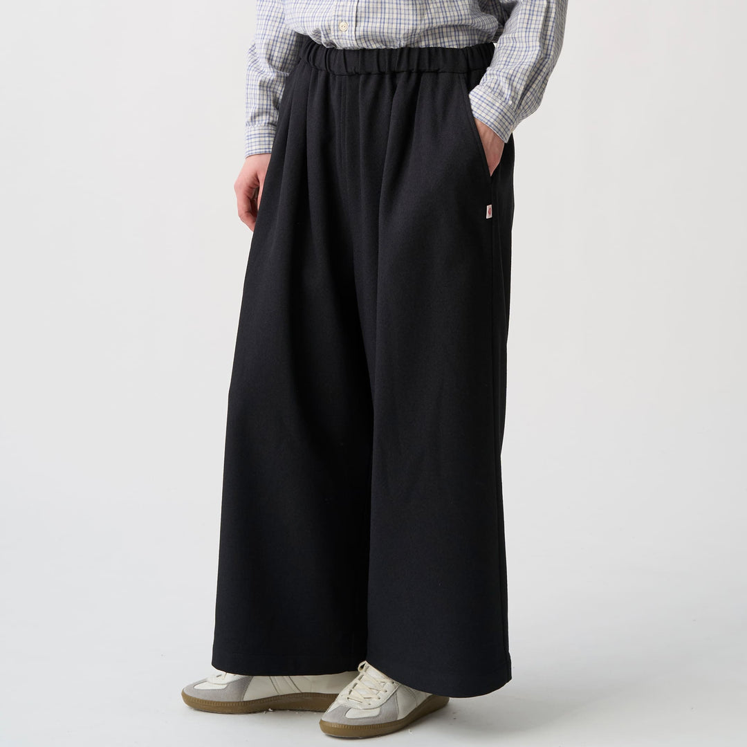 Women's Wool-Like Twill Cropped Wide Pants