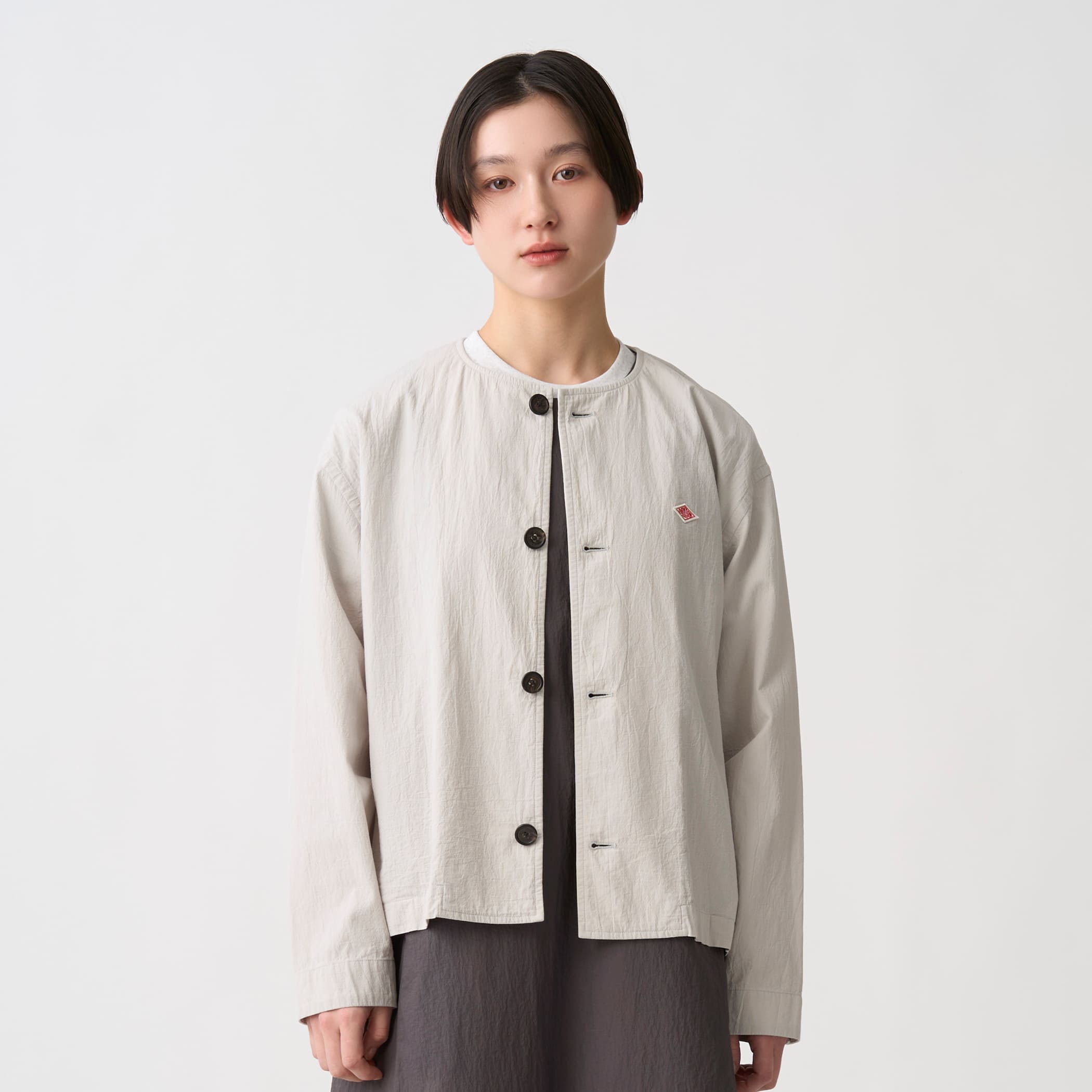 DANTON SHIRT CARDIGAN グレージュ 38 新品 Women's Organic Cotton Washer Cardigan Shirt – DANTON