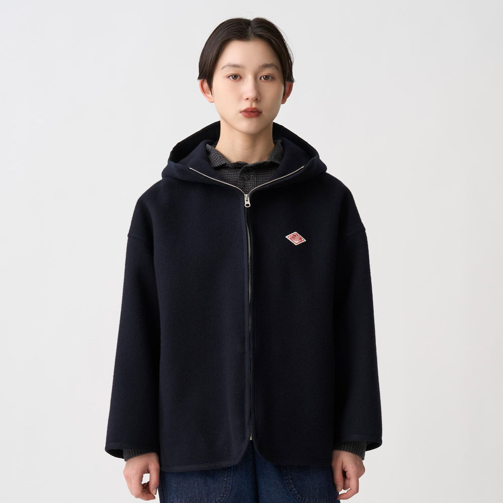 Women's Wool Melton Hooded Jacket