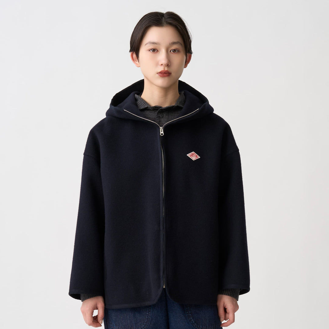 Women's Wool Melton Hooded Jacket