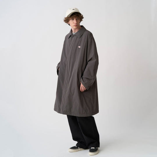 Men's Peach Taffeta Insulation Balmacaan Coat