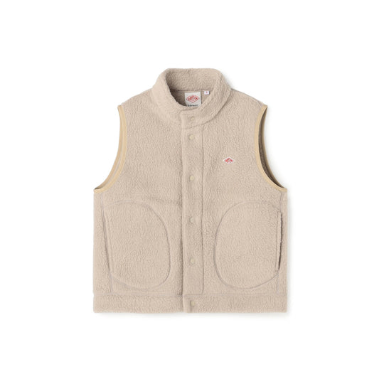 Women's Double Face Boa Stand Collar Vest