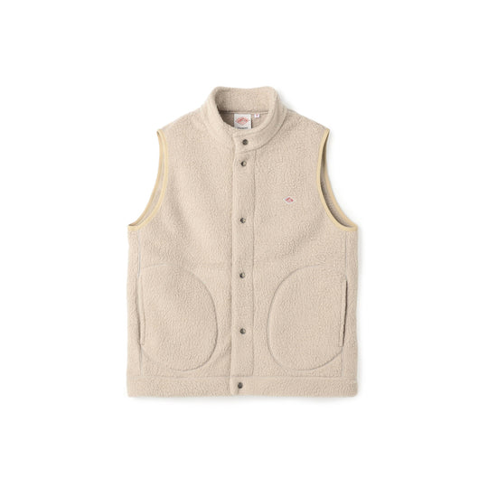 Men's Double Face Boa Stand Collar Vest