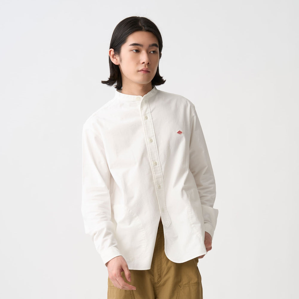 Men's Oxford Band Collar Shirt