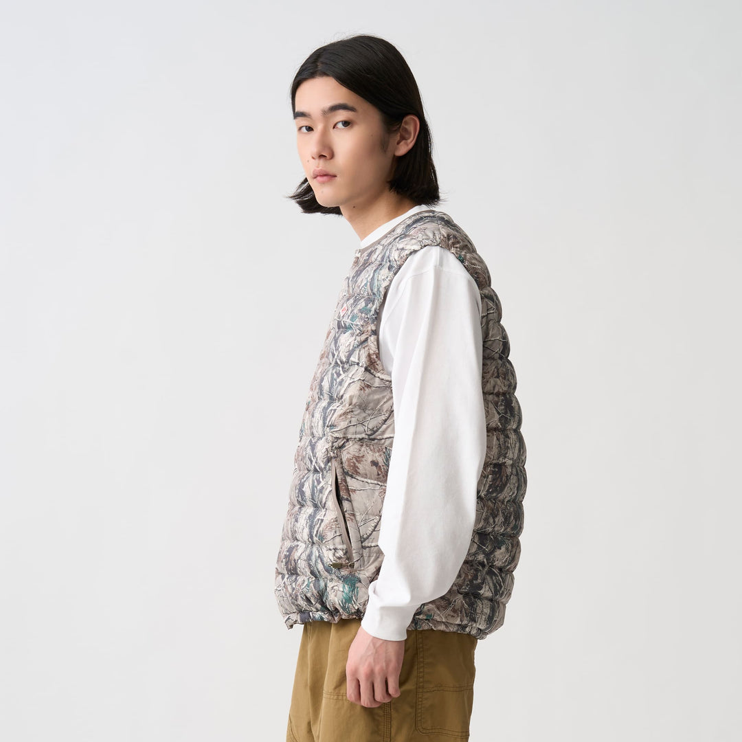 Men's Crewneck Inner Down Vest - Tree Camo Print