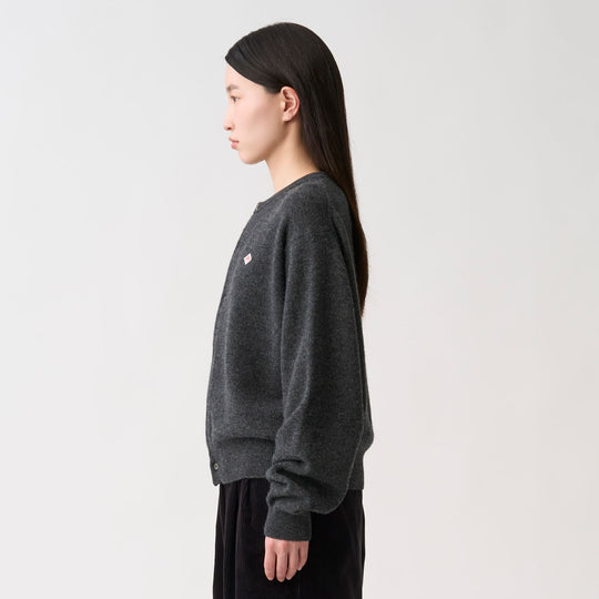 Women's Lambswool Crew Neck Knit Cardigan