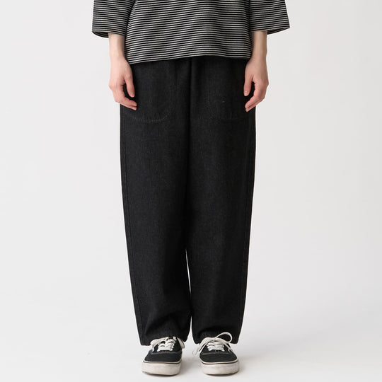 Women’s Black Denim Easy Pants