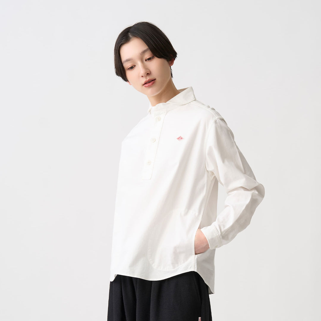 Women's Oxford Round Collar Pullover Shirt