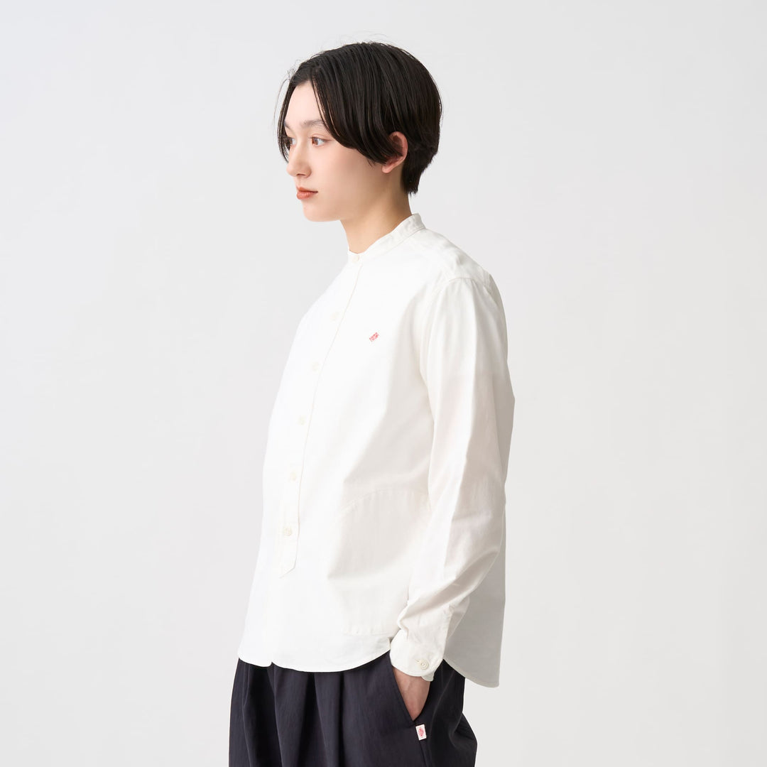 Women's Oxford Band Collar Shirt