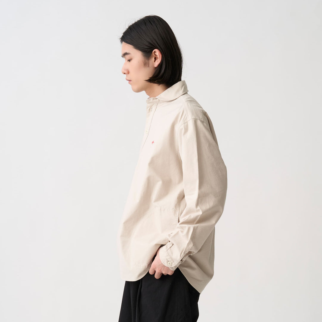 Men's Oxford Round Collar Pullover Shirt