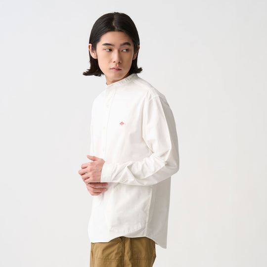 Men's Oxford Band Collar Shirt