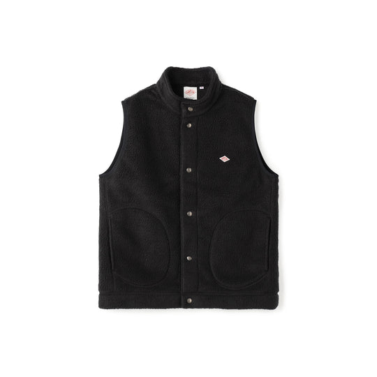 Men's Double Face Boa Stand Collar Vest