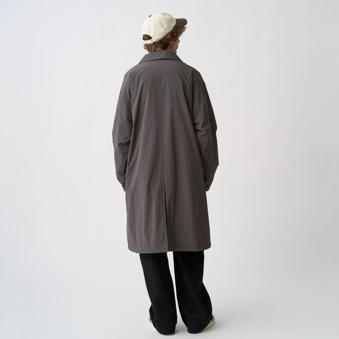 Men's Peach Taffeta Insulation Balmacaan Coat