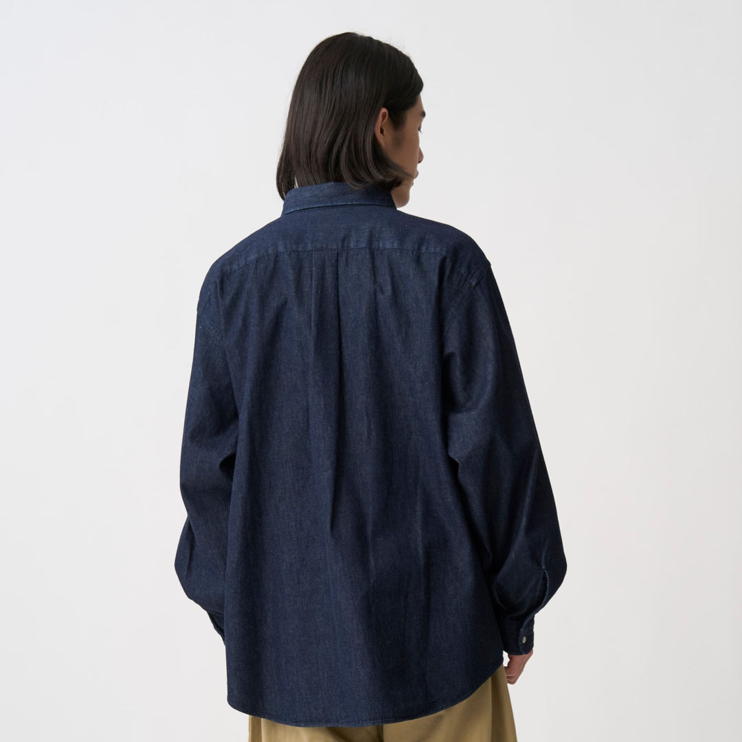Men's Denim Dungaree Button-Down Shirt