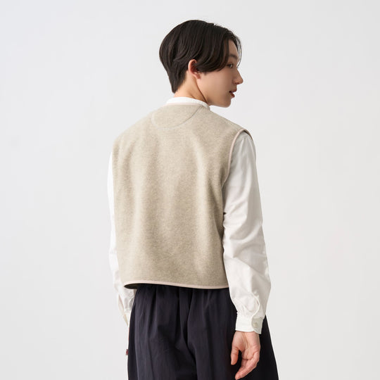 Women's Fleece Collarless Vest