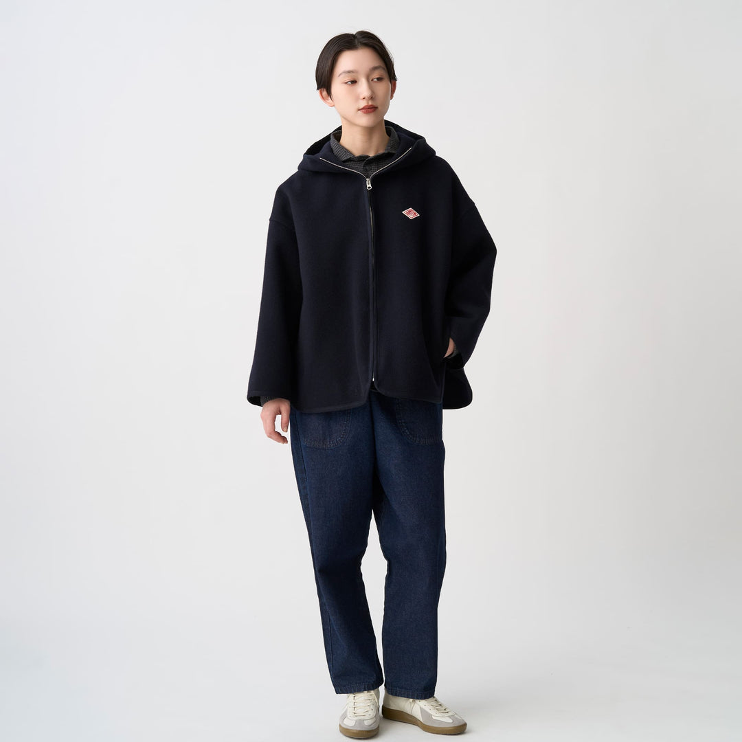 Women's Wool Melton Hooded Jacket