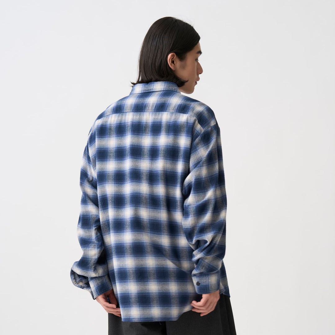 Men's Flannel Check Regular Collar Shirt