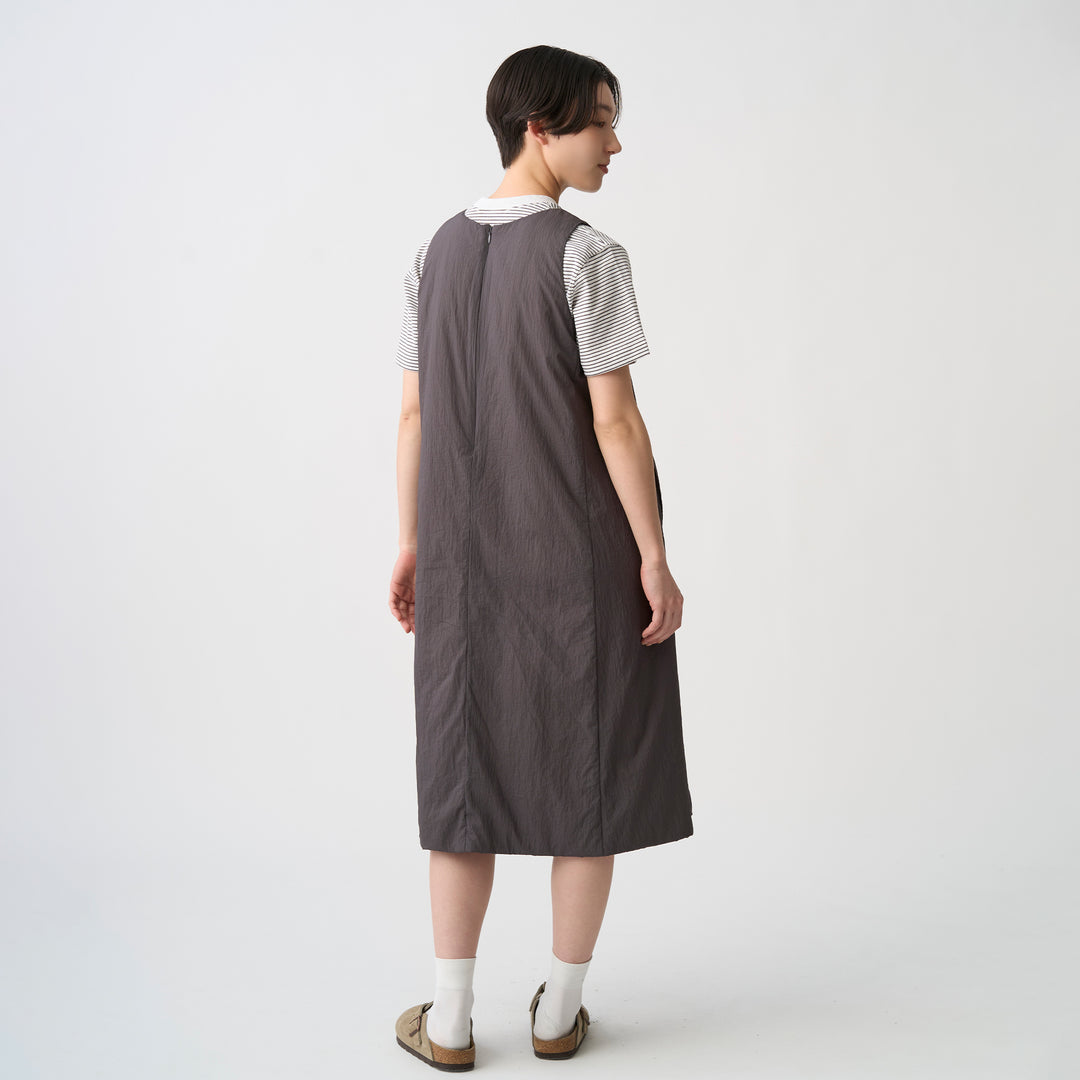 Women's Insulation Nylon Round Neck Dress