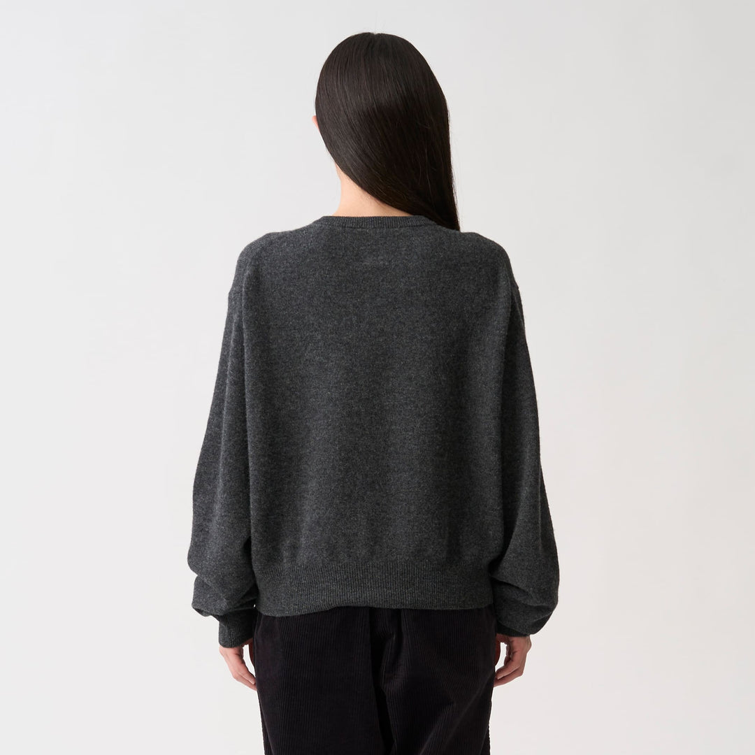 Women's Lambswool Crew Neck Knit Cardigan
