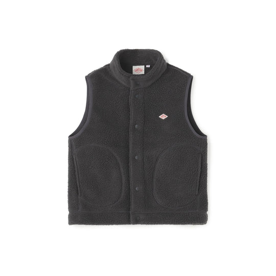 Women's Double Face Boa Stand Collar Vest