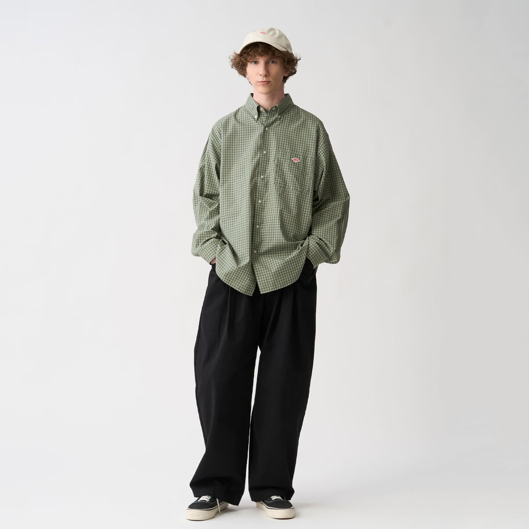 Men's Cotton Twill Button-Down Shirt