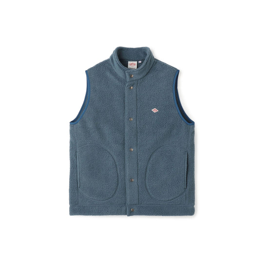 Men's Double Face Boa Stand Collar Vest
