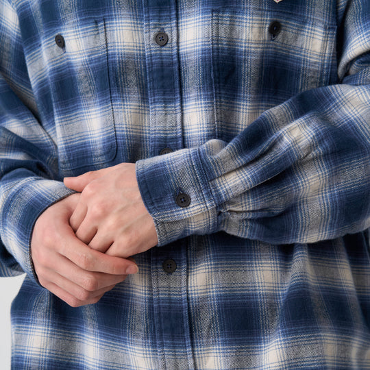 Men's Flannel Check Regular Collar Shirt