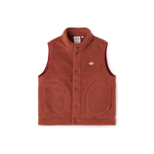 Women's Double Face Boa Stand Collar Vest