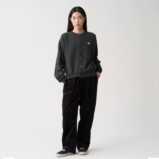 Women's Lambswool Crew Neck Knit Cardigan