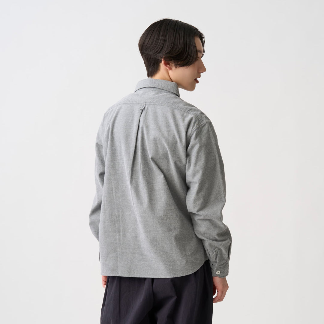 Women's Cotton Flannel Round Collar Pullover Shirt