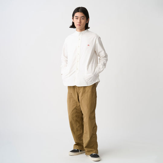 Men's Oxford Band Collar Shirt