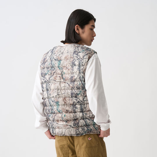 Men's Crewneck Inner Down Vest - Tree Camo Print