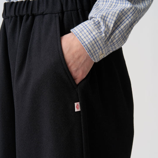 Women's Wool-Like Twill Cropped Wide Pants