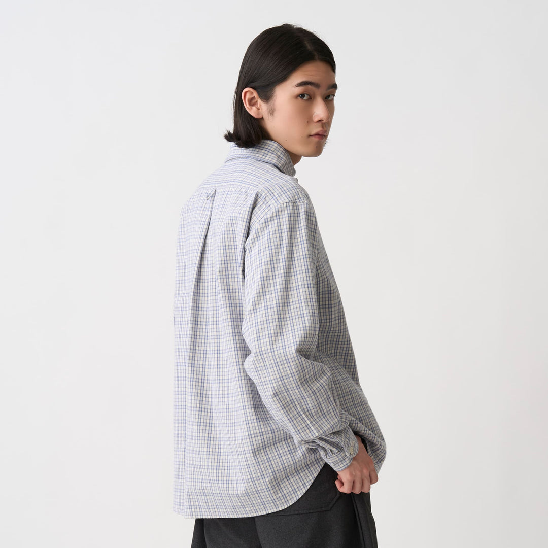 Men's Brushed Twill Round Collar Pullover Shirt - Check
