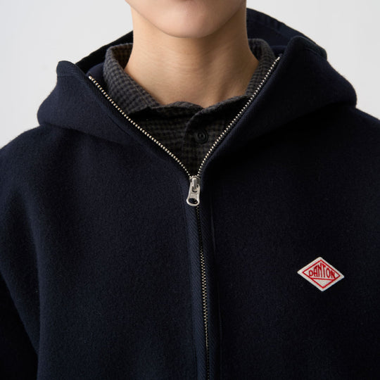 Women's Wool Melton Hooded Jacket