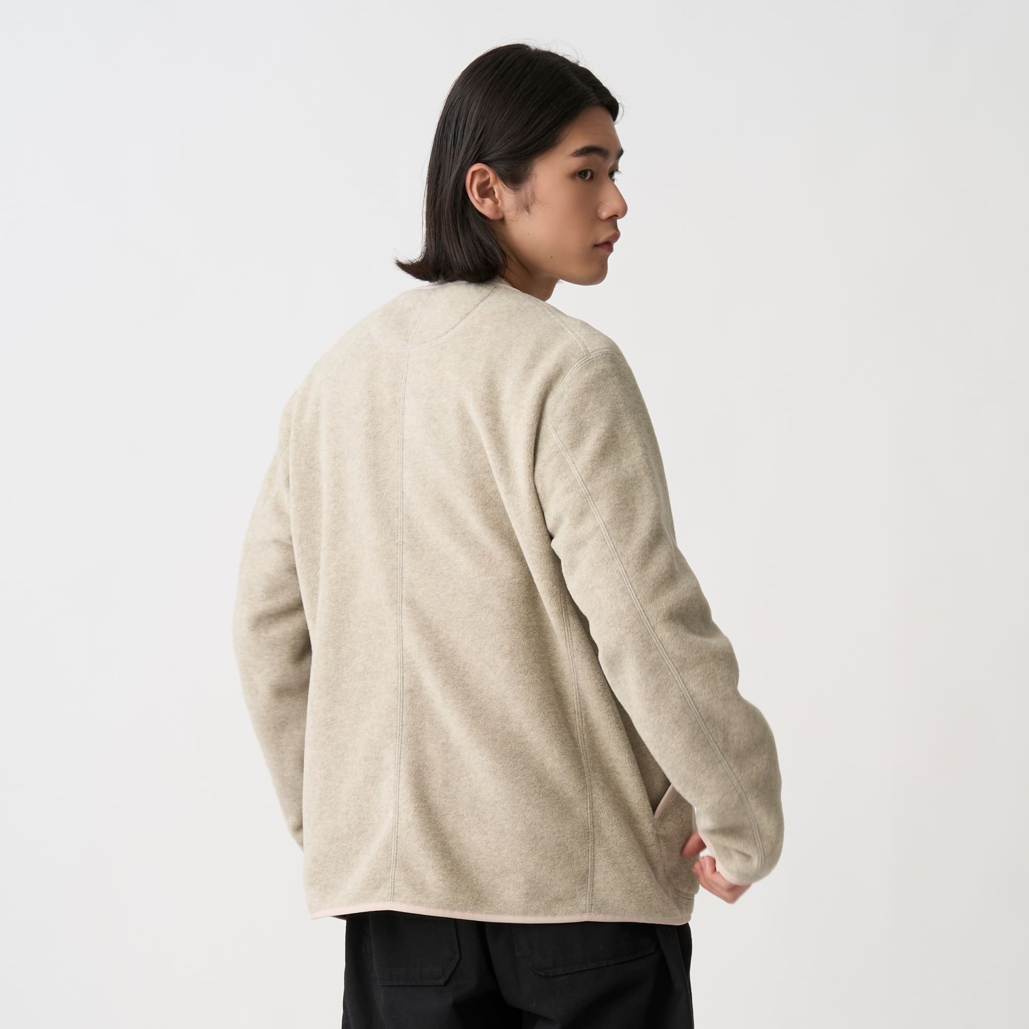 Men's Fleece Collarless Jacket – DANTON